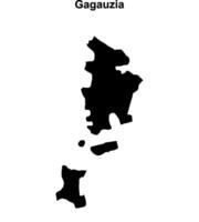 Gagauzia district blank outline map vector