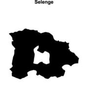 Selenge province blank outline map vector
