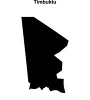Timbuktu region blank outline map vector