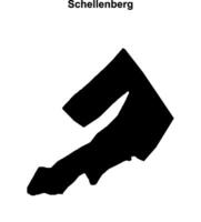 Schellenberg municipality blank outline map vector