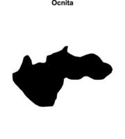 Ocnita district blank outline map vector