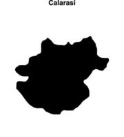 Calarasi district blank outline map vector