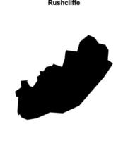 Rushcliffe blank outline map vector