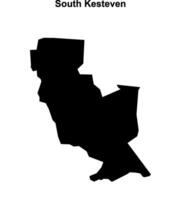South Kesteven blank outline map vector