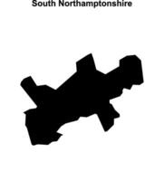 South Northamptonshire blank outline map vector