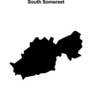 South Somerset blank outline map vector