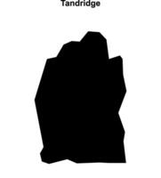Tandridge blank outline map vector