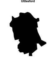 Uttlesford blank outline map vector