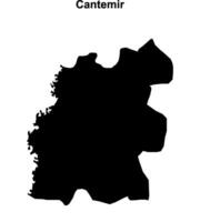 Cantemir district blank outline map vector