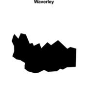 Waverley blank outline map vector