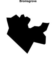 Bromsgrove blank outline map vector