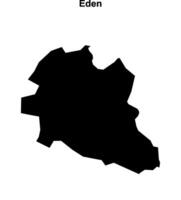 Eden blank outline map vector
