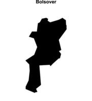 Bolsover blank outline map vector
