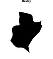 Bexley blank outline map vector
