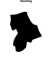 Havering blank outline map vector