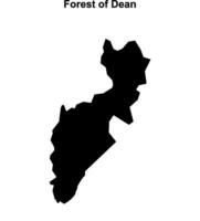 Forest of Dean blank outline map vector