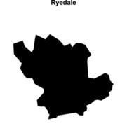 Ryedale blank outline map vector