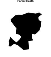 Forest Heath blank outline map vector