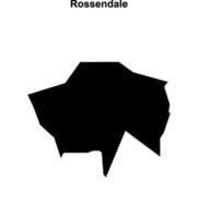 Rossendale blank outline map vector