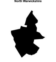 North Warwickshire blank outline map vector