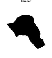 Camden blank outline map vector