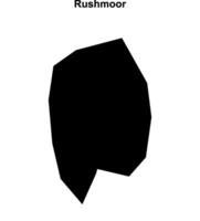 Rushmoor blank outline map vector