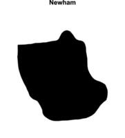 Newham blank outline map vector