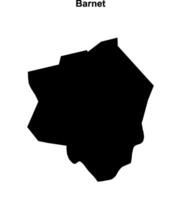 Barnet blank outline map vector
