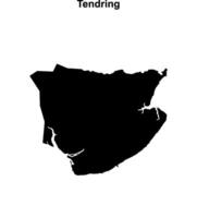 Tendring blank outline map vector