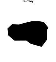 Burnley blank outline map vector