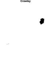 Crawley blank outline map vector