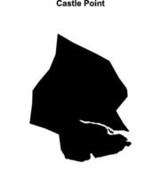 Castle Point blank outline map vector