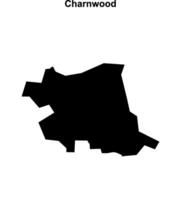 Charnwood blank outline map vector