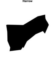Harrow blank outline map vector