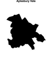 Aylesbury Vale blank outline map vector