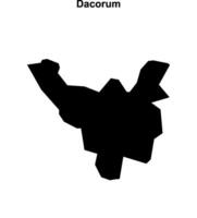 Dacorum blank outline map vector