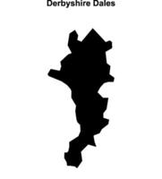 Derbyshire Dales blank outline map vector