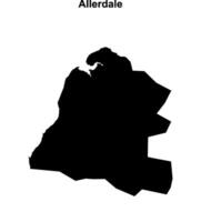 Allerdale blank outline map vector