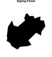 Epping Forest blank outline map vector