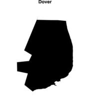 Dover blank outline map vector