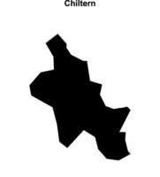 Chiltern blank outline map vector