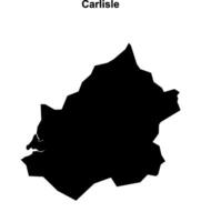 Carlisle blank outline map vector