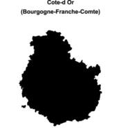 Cote-d Or department blank outline map vector