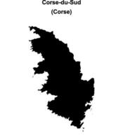 Corse-du-Sud department blank outline map vector