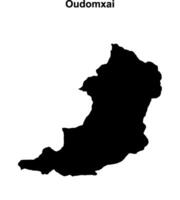 Oudomxai province blank outline map vector