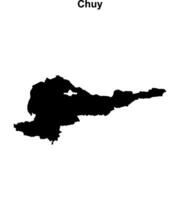 Chuy region blank outline map vector