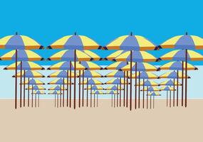 A group of umbrellas on the beach vector