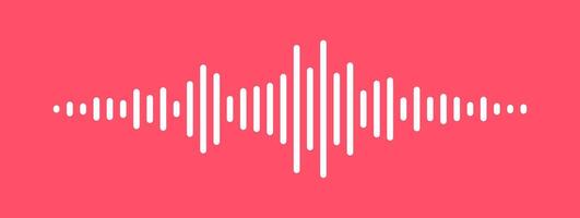 Audio waveform, music wave elements vector