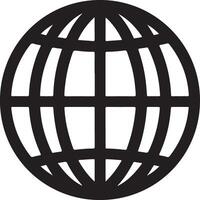 Globe Icon Silhouette Design Collection vector
