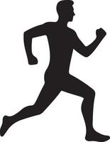 Unique Runner Icon Silhouette for Creative Projects vector